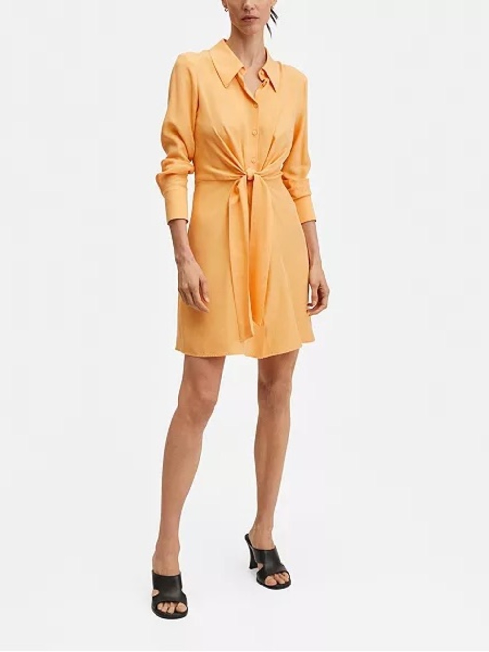 MANGO Women's Lyocell Shirt Dress Size L